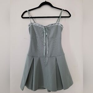 Forever 21 Lace Trimmed Dress With Spaghetti Straps